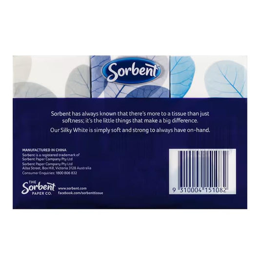 Sorbent Pocket Tissues Everyday - 6 Pack of Soft White Tissues-Auzzi Store