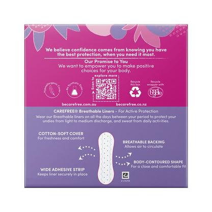 Carefree Breathable Unscented Panty Liners - 48 Pack for Daily Freshness - Auzzi Store