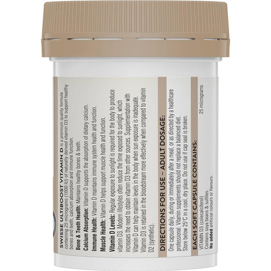 Swisse Vitamin D 60 Capsules - Essential Bone Health-Auzzi Store