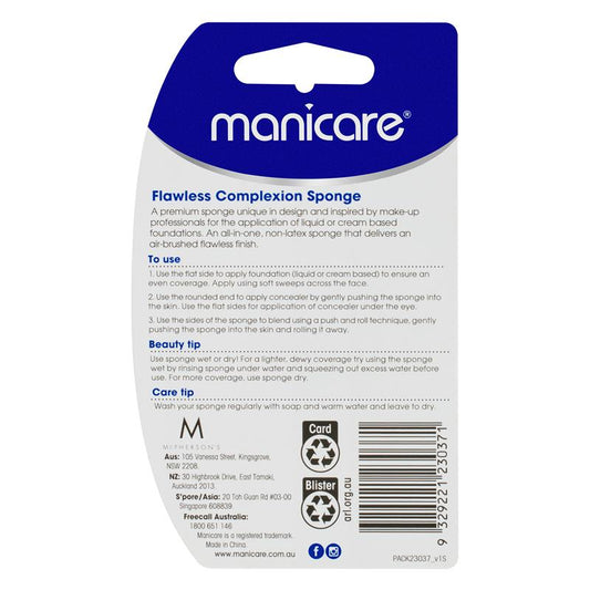 Manicare Flawless Complexion Sponge - Perfect Makeup Application-Auzzi Store