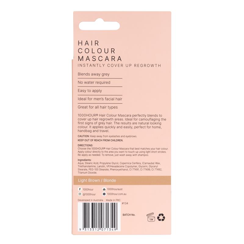 1000 Hour Hair Colour Mascara - Light Brown/Blonde 12g