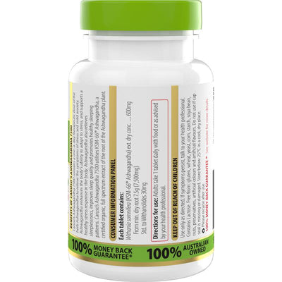 Carusos Ashwagandha 50 Tablets - Natural Stress Relief & Energy Boost