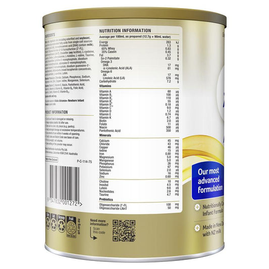 Alula Advance+ Stage 1 Newborn Infant Formula 0-6 Months 800g - Premium Nutrition for Your Baby – view 2