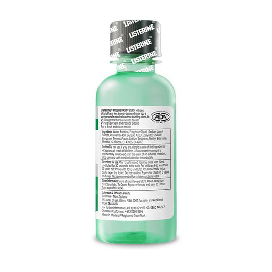 Listerine Freshburst Zero Mouthwash 100ml - Ultimate Freshness – view 2 - Auzzistore
