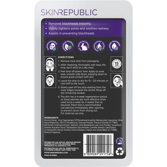 Skin Republic Charcoal Nose Strips - Effective Blackhead Removal – view 2 - Auzzistore