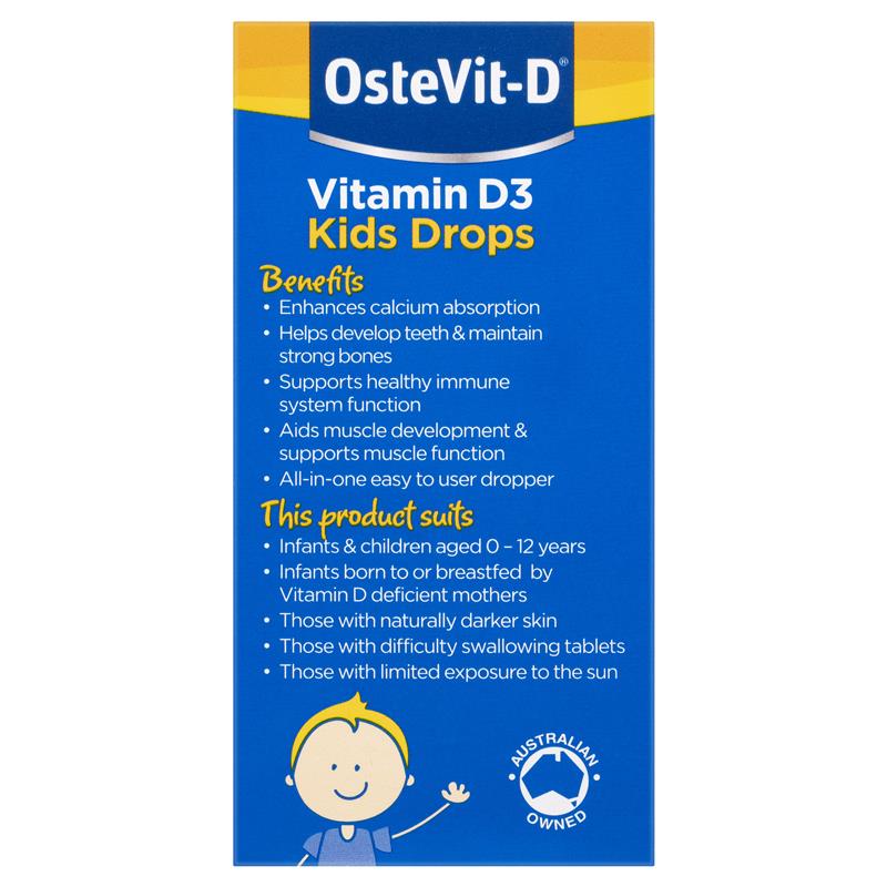 OsteVit-D Vitamin D3 Kids Liquid Drops 15ml – Supports Bone and Immune Health