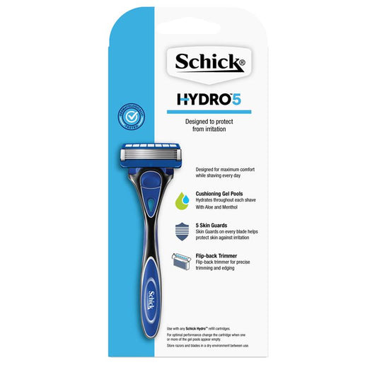 Schick Hydro 5 Razor Handle with 2 Refills, 5-Blade, Flip Trimmer – view 2 - Auzzistore