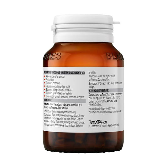 Blackmores Concentrated Curcumin One A Day 60 Tablets - Natural Anti-Inflammatory Support – view 2