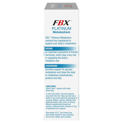 FBX Platinum Metabolism - 30 Capsules for Enhanced Energy