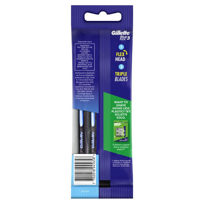 Gillette Blue III Disposables 4pk - Convenient Shaving Solution
