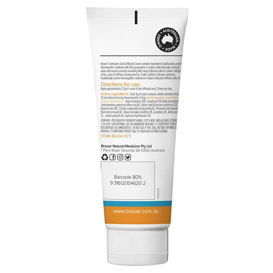 Brauer Arnicaeze Joint & Muscle Cream 100g - Pain Relief Formula - Auzzi Store