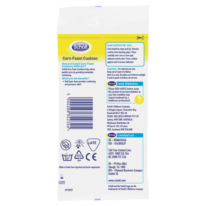 Scholl Corn Cushions Oval - Dual Layer Foam, Immediate Pain Relief, 9 Pack