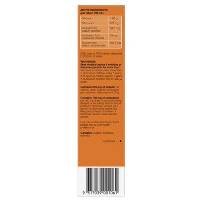 Hydralyte Electrolyte Effervescent Tablets - Orange (20 Tablets)