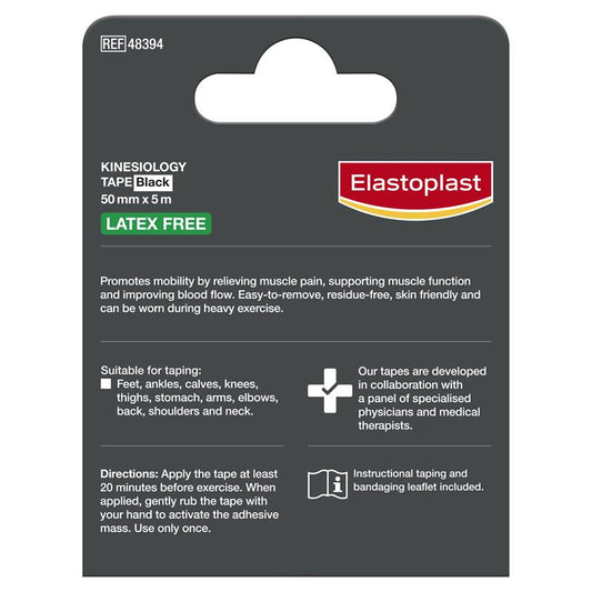Elastoplast Kinesiology Tape - Black 50mm x 5m-Auzzi Store