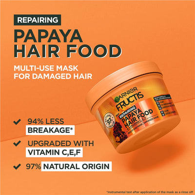 Garnier Fructis Repairing Papaya Hair Food 3-in-1 Mask - 390ml