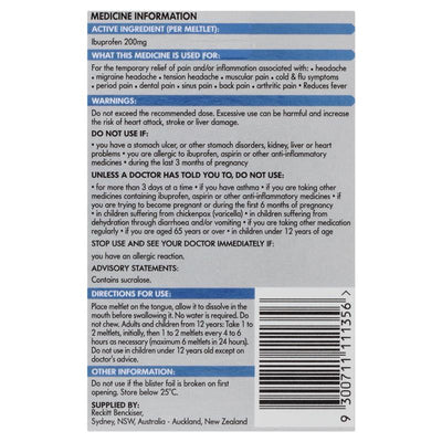 Nurofen Meltlets Pain Relief - Berry Burst 200mg, 48 Pack