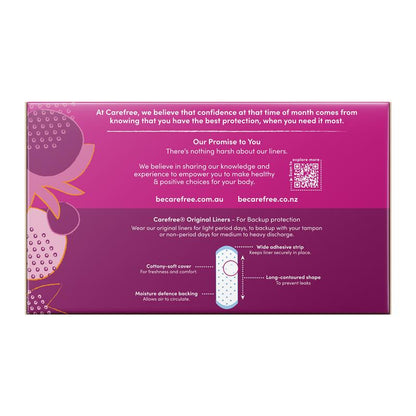Carefree Longs Original Unscented Panty Liners - 30 Pack-Auzzi Store