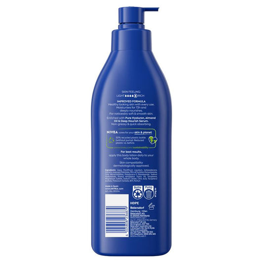 NIVEA Rich Nourishing Body Lotion Moisturiser 72H Hydration 400ml - Deep Nourishment for Soft Skin-Auzzi Store