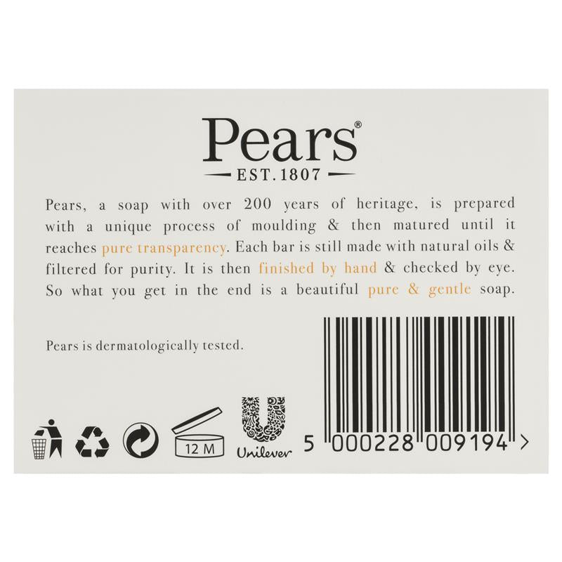 Pears Pure & Gentle Transparent Soap 125g – Natural Oils