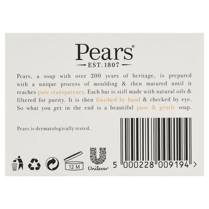 Pears Pure & Gentle Transparent Soap 125g – Natural Oils