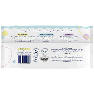 Bunjie Probiotic Baby Wipes - 80 Pack