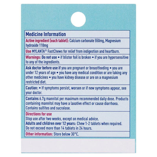 Mylanta 2Go Antacid FastChews Tablets Mint - 3 x 8 Pack - Auzzi Store