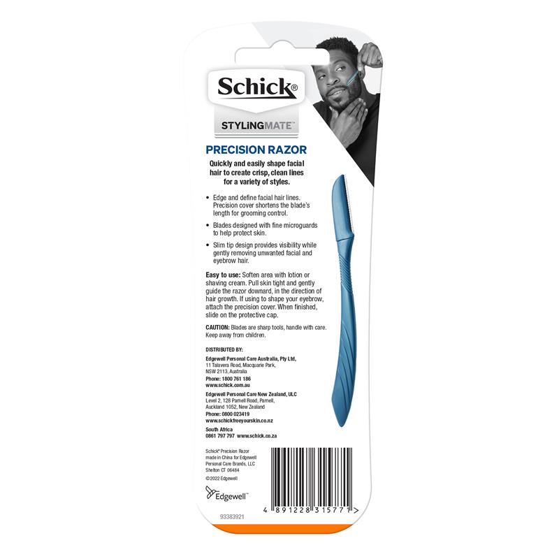Schick Styling Mate Precision Razor for Eyebrows & Facial Hair – 3 Pack
