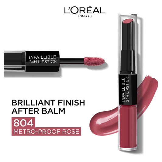L'Oreal Paris Infallible Lipstick 804 Metro Proof Ros Nu Nudes Collection – view 2