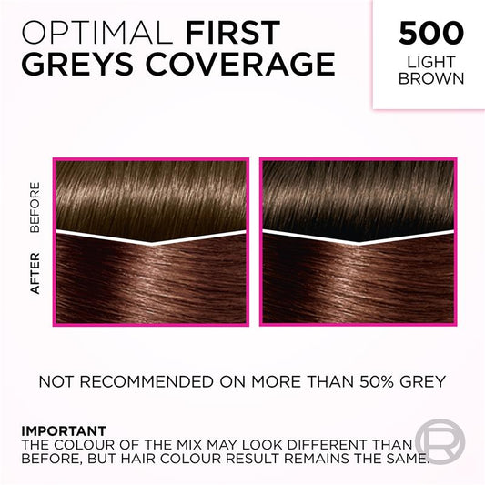 L'Oreal Paris Casting Crème Gloss Semi-Permanent Hair Colour - 500 Medium Brown (Ammonia Free)-Auzzi Store