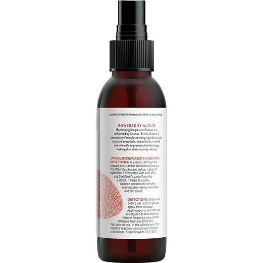 Swisse Skincare Rosewater Hydrating Mist Toner 125ml - Refresh and Hydrate - Auzzi Store