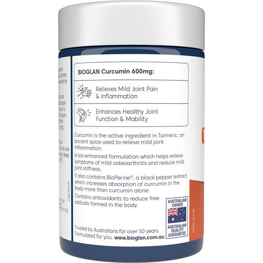 Bioglan Curcumin 90 Tablets with BioPerine for Joint Health – view 2