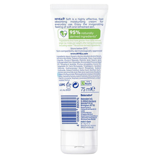 NIVEA Soft Moisturiser Cream for Face, Body & Hands - 75ml-Auzzi Store