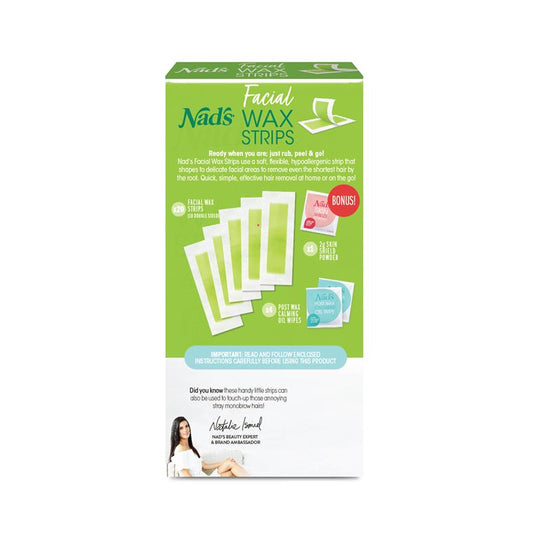 Nad's Facial Wax Strips - 20 Pack for Smooth Skin-Auzzi Store