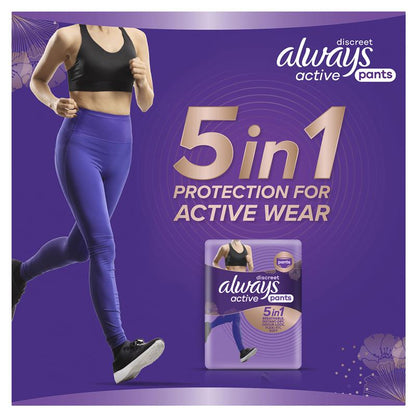 Always Discreet Active Incontinence Pants, Medium, 9 Pants