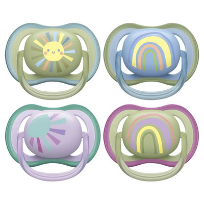 Avent Ultra Air Soother 0-6 Months - Deco Mixed 2 Pack