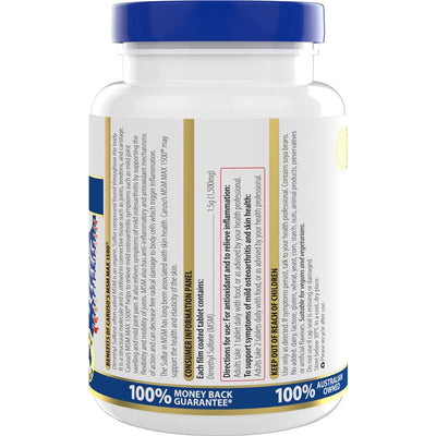 Caruso's MSM Max 1500 - 120 Tablets for Joint Health