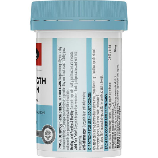 Swisse High Strength Curcumin 1,200mg Joint Support - 30 Tablets – view 2
