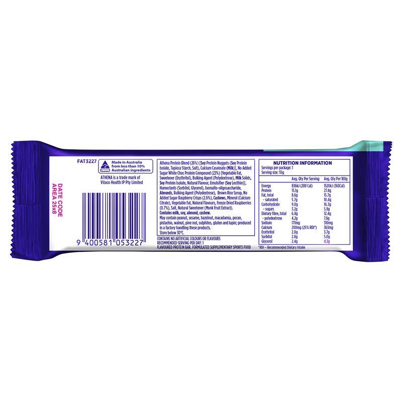 Athena Crisp Protein + Calcium Choc Raspberry Bar - 55g