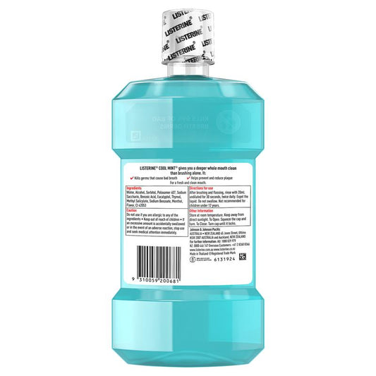 Listerine Mouthwash Cool Mint 500ml - Auzzi Store