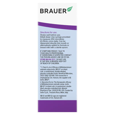 Brauer ColicEze Probiotic Drops For Infants 7.5ml - Alleviates Colic Symptoms