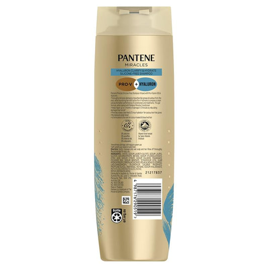 Pantene Miracles Hyaluron Clarify & Hydrate Silicone-Free Shampoo 375ml - Deep Cleansing & Hydration