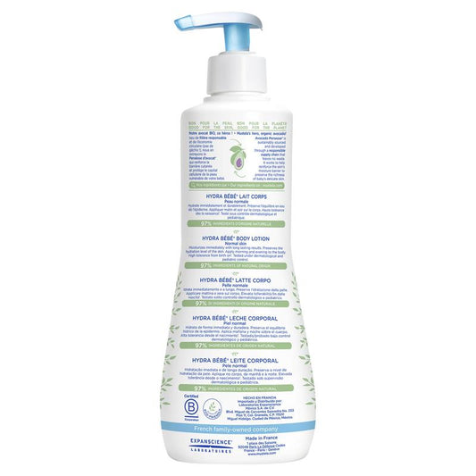 Mustela Hydra Bebe Body Lotion 500ml - Daily Hydration for Baby's Skin - Auzzi Store