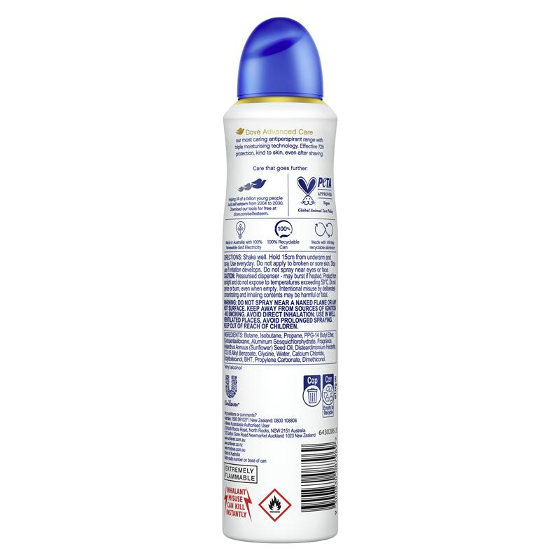 Dove Advanced Care Original Antiperspirant Deodorant Spray 250ml