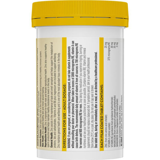 Swisse Zinc+ Immune Support with Vitamins A, B6 & Magnesium - 120 Tablets – view 2