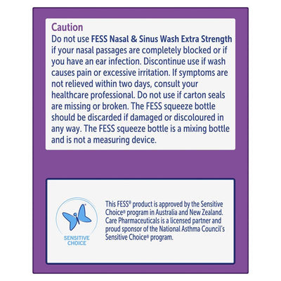 Fess Nasal & Sinus Wash Extra Strength Refill - 24 Sachets for Deep Cleansing