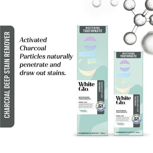 White Glo Charcoal Whitening Toothpaste 115g - Deep Stain Remover – view 2