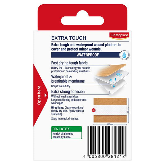 Elastoplast Extra Tough Waterproof Plasters Cut to Size - 80cm x 6cm – view 2 - Auzzistore