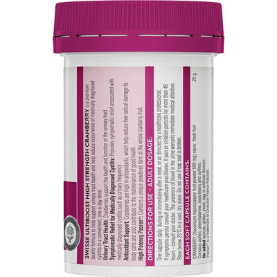 Swisse Cranberry PACRAN® 25000mg – Urinary Support, 30 Capsules