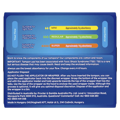 Tampax Mini Tampons with Applicator - 20 Pack for Light Flow