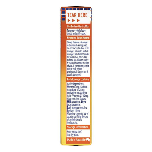 Allens Buttermenthol Honey Lozenges - 10 Count-Auzzi Store